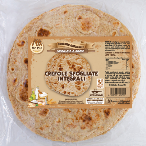 crescia sfogliata a mano integrale artigianale