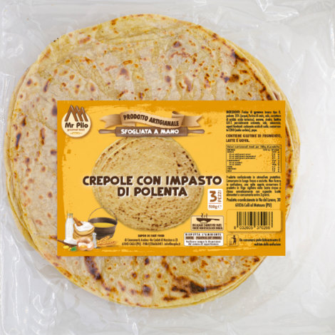 Crescia sfogliata a mano con impasto di Polenta - 3pezzi I 510g